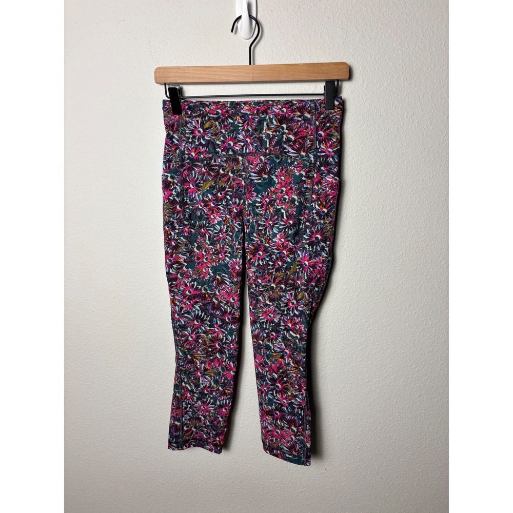 Lululemon Swift Speed High-Rise Crop 21 Floral Electric Multi Leggings Size 6